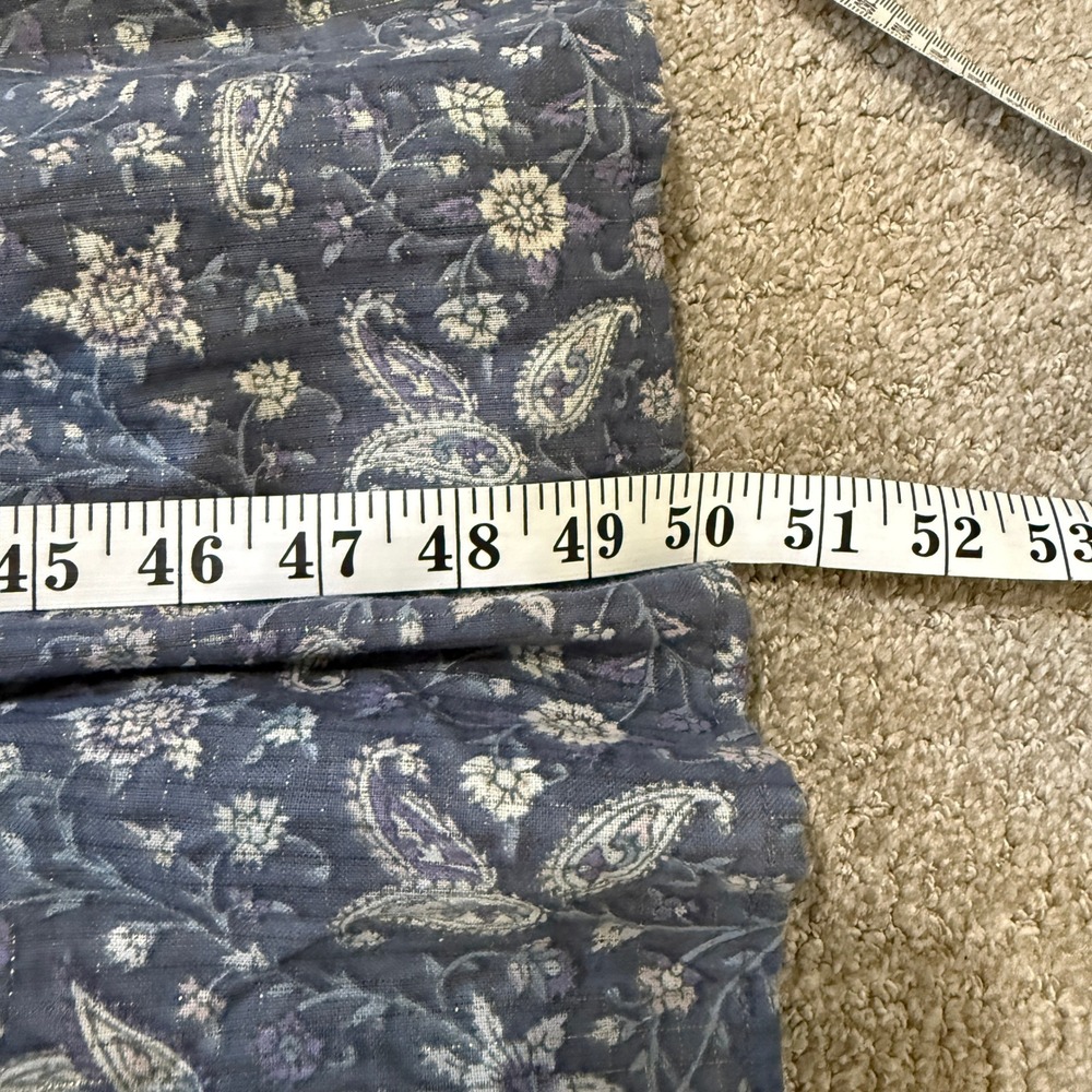 Louis Louise Paris Blue Floral Paisley Maxi‎ Dress Medium French Prairie Peasant - Picture 9 of 11